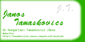 janos tamaskovics business card